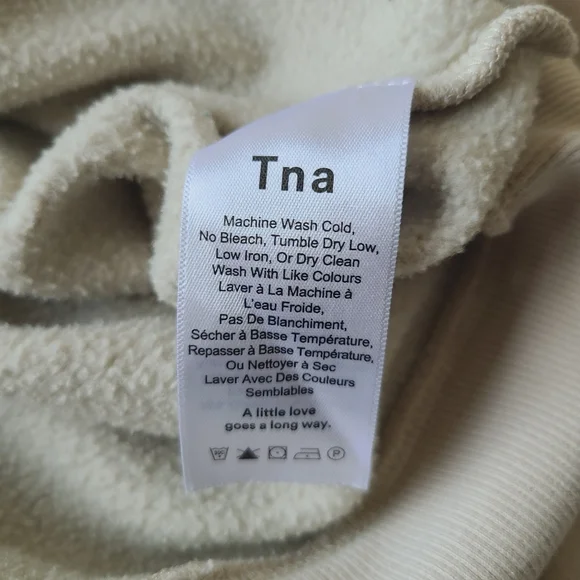 Aritzia Tna Cozy Fleece Perfect Crew Sweatshirt Women's Size XS - Picture 9 of 10